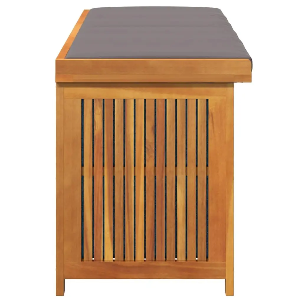 Outdoor Storage Box Solid Acacia Wood 150x50x60.5cm Brown Cushion Organiser