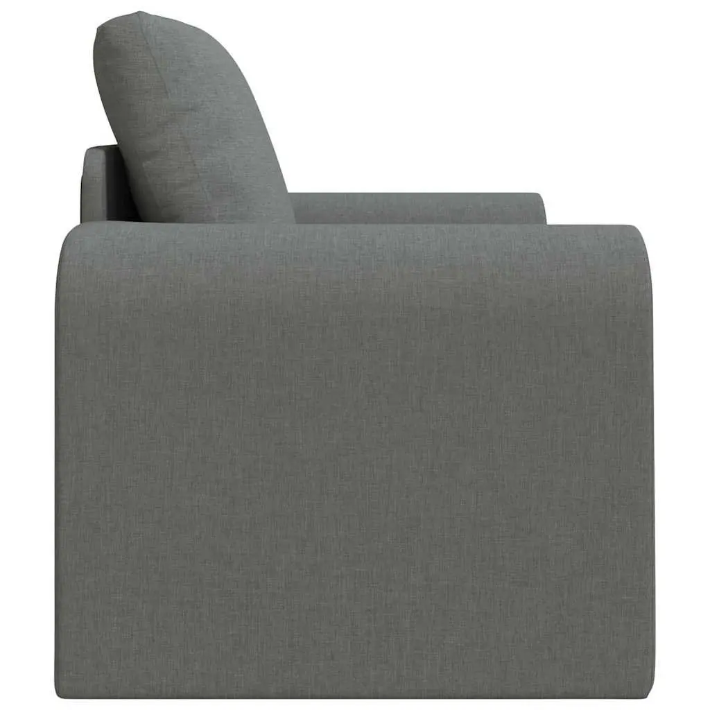 Sofa Bed Grey Convertible Fabric 98cm x 71cm x 83cm