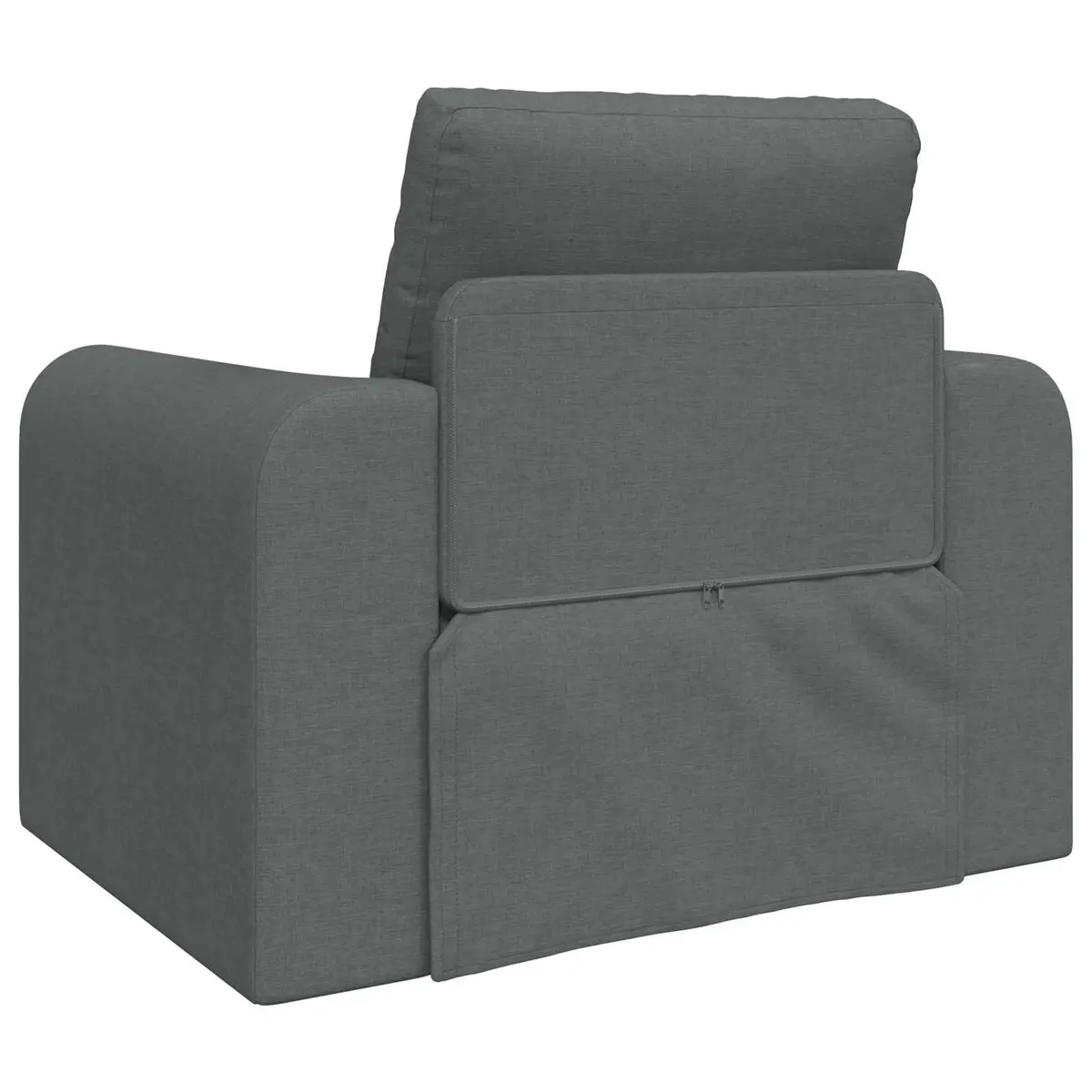 Sofa Bed Grey Convertible Fabric 98cm x 71cm x 83cm