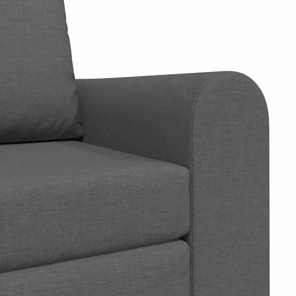Sofa Bed Grey Convertible Fabric 98cm x 71cm x 83cm