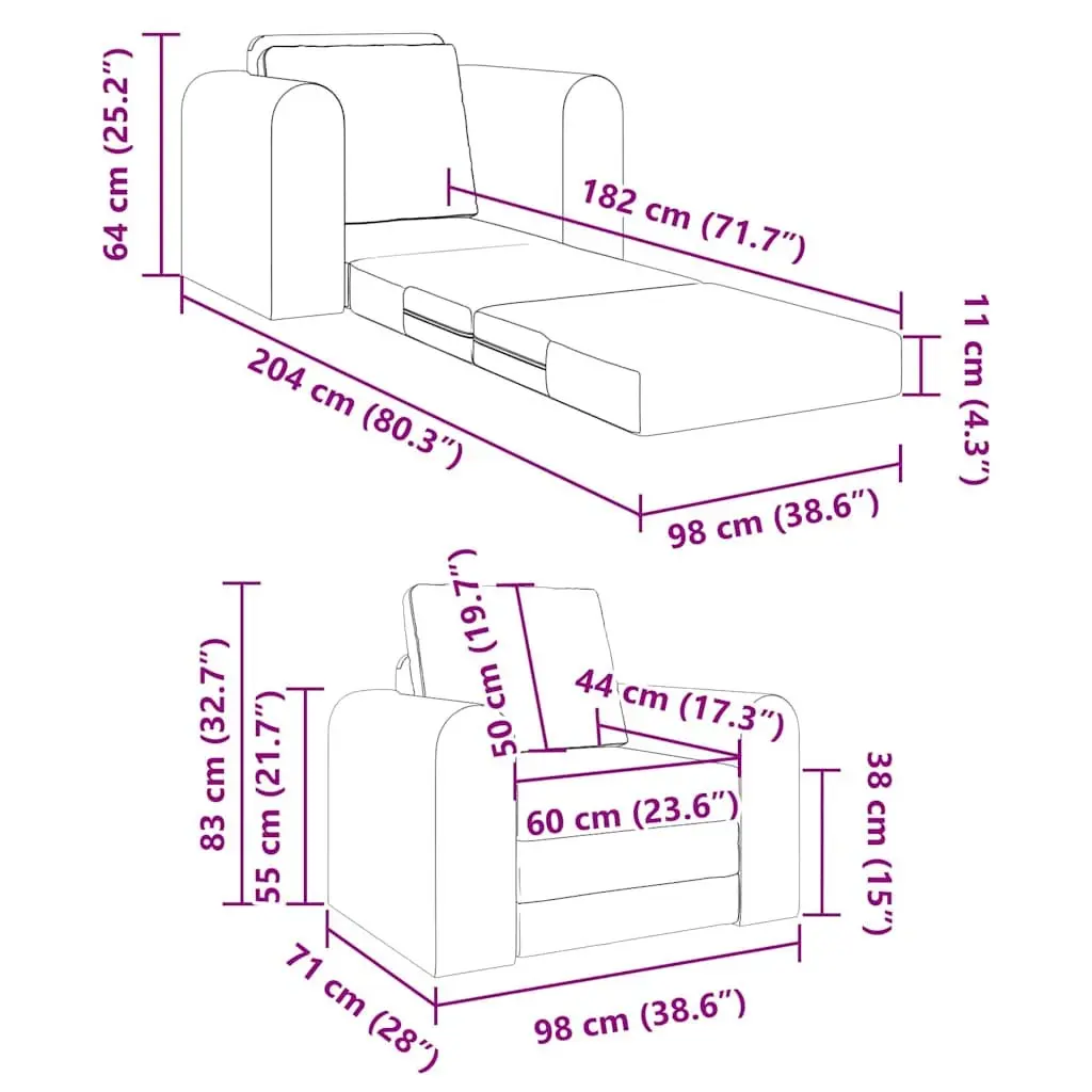Convertible Couch Dark Grey Velvet Compact Modern Sofa Bed for Living Room or Guest Space
