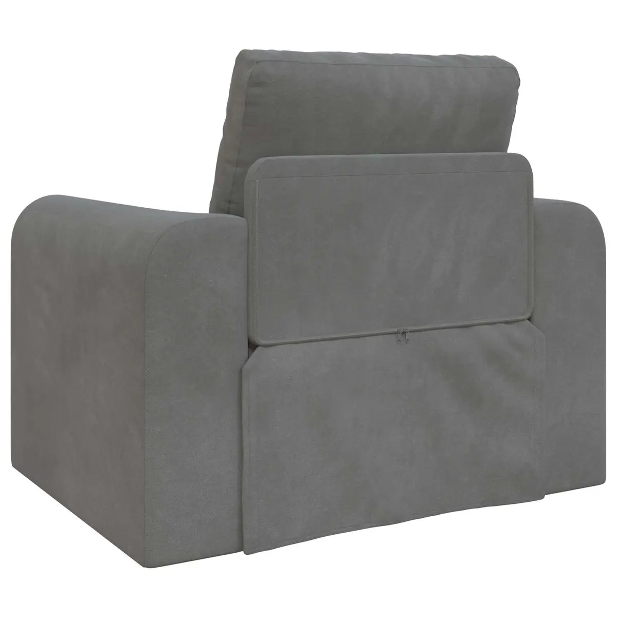 Convertible Couch Dark Grey Velvet Compact Modern Sofa Bed for Living Room or Guest Space