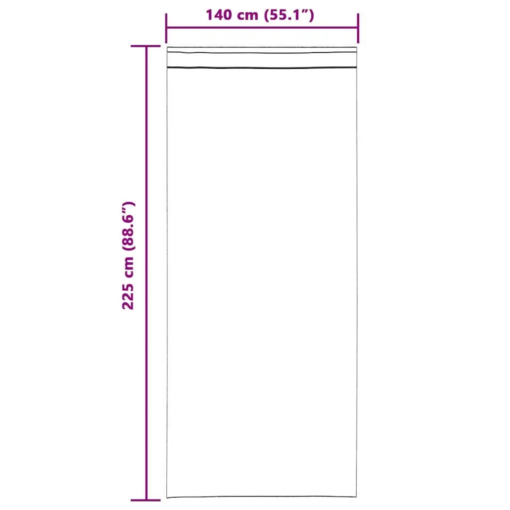 Velvet Curtains 140 x 225 cm Cream 2 pcs Blackout Window Drapes