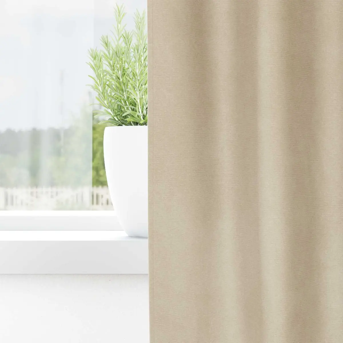 Velvet Curtains Blackout Panels 140 x 260 cm Cream 2pcs
