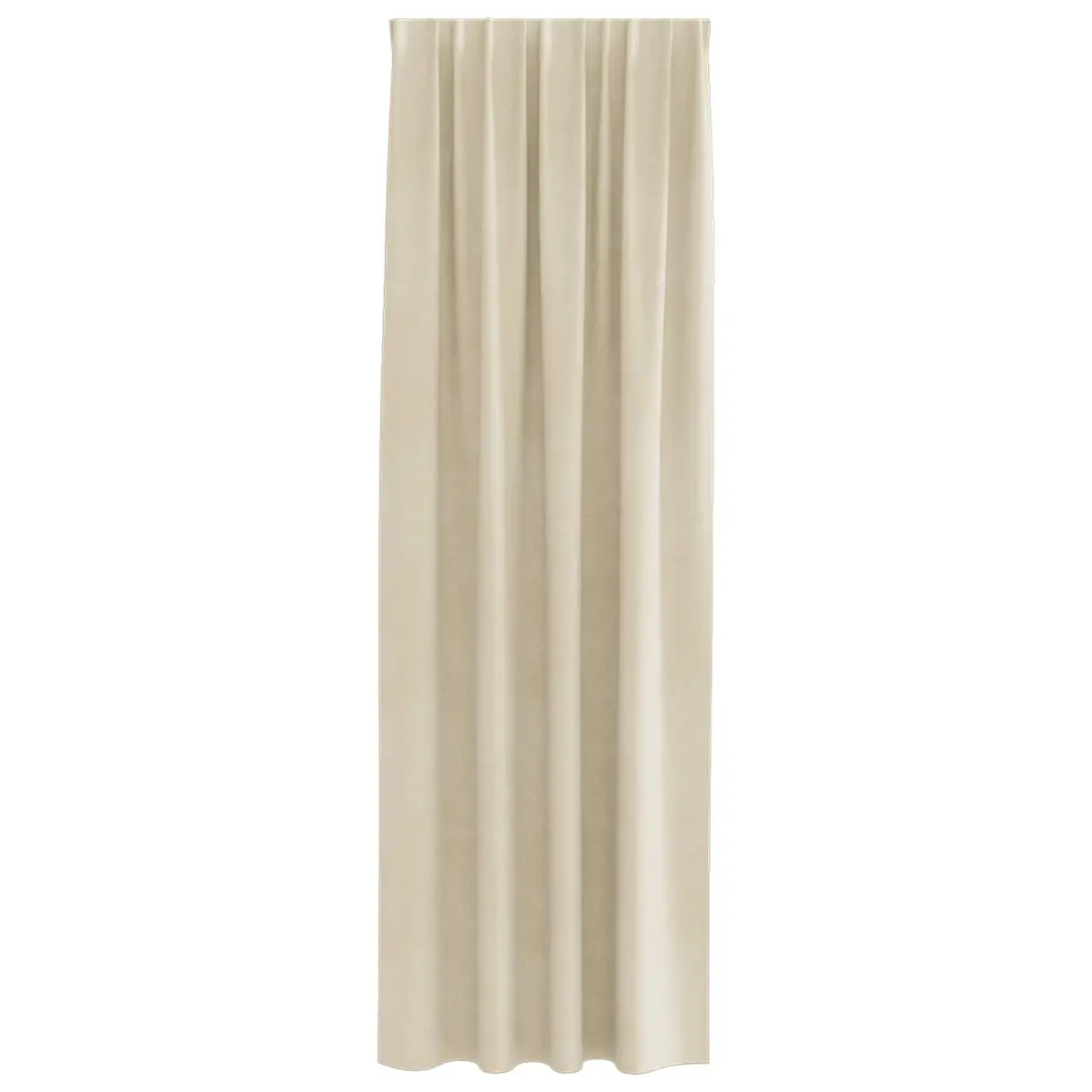 Velvet Curtains Blackout Panels 140 x 260 cm Cream 2pcs