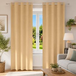 Practical Blackout Curtains with Rings for Your Home, 2 pcs