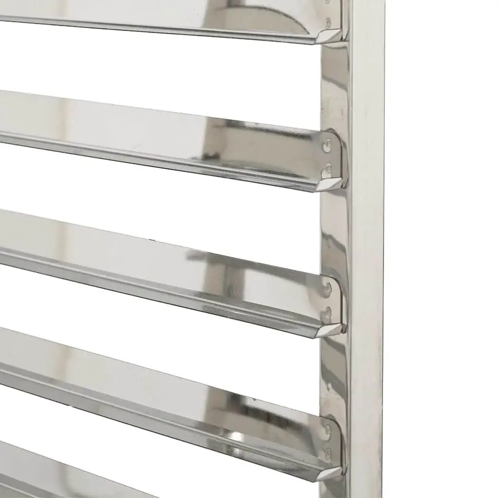 Tray Trolley Kitchen Dining Service Cart GN Containers Stainless Steel Silver