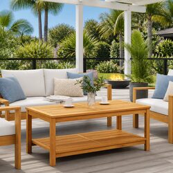 Practical Solid Acacia Side Table for Your Home or Patio