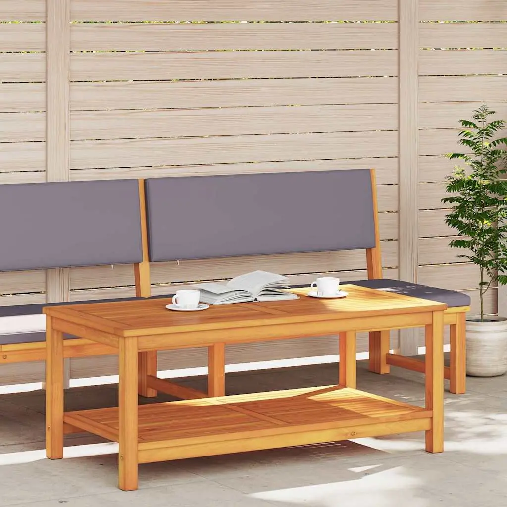 Side Table Solid Acacia Wood Garden Patio Outdoor Indoor Accent Furniture 110cm