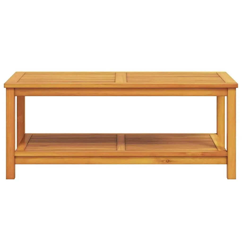 Side Table Solid Acacia Wood Garden Patio Outdoor Indoor Accent Furniture 110cm