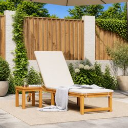 Practical Reclining Sun Lounger for Garden Use