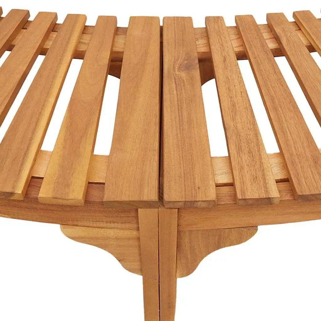 Hot Tub Surround Acacia Wood Half-Round 252x112x55.5cm Brown