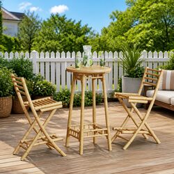 Perfect for Entertaining: 3-Piece Foldable Bar Set