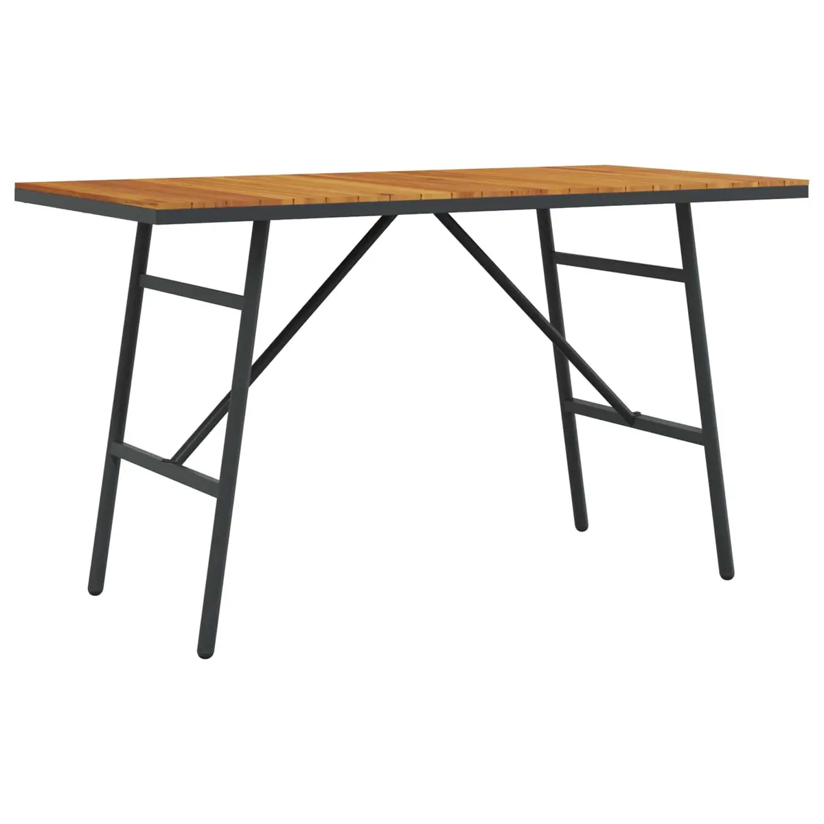 Dining Table Solid Acacia Wood 110x55x61.5cm Brown Modern Indoor Outdoor