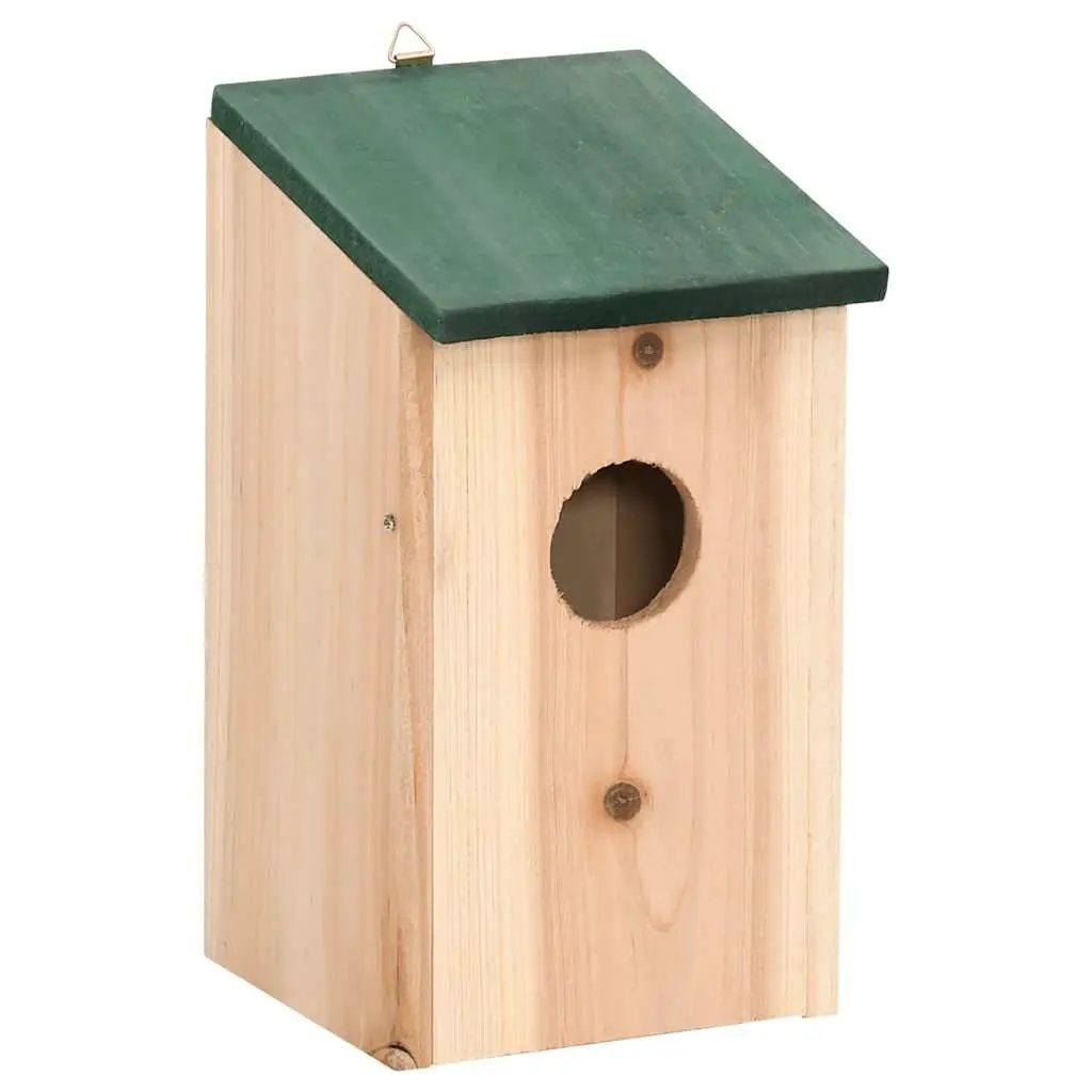 Wooden Bird House Nesting Box Garden Shelter Birdhouse Set of 4 Pieces