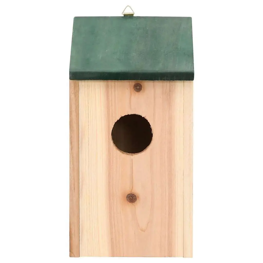 Wooden Bird House Nesting Box Garden Shelter Birdhouse Set of 4 Pieces