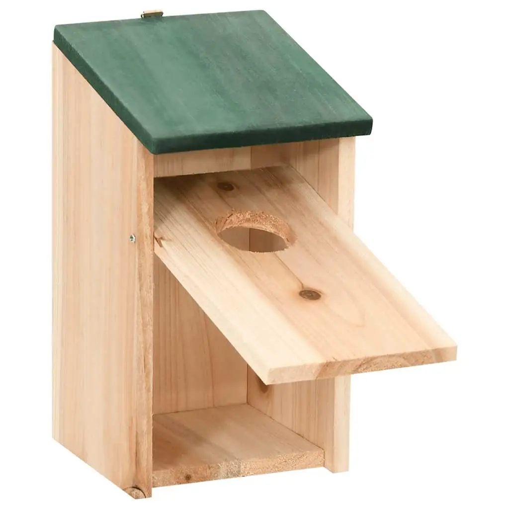 Wooden Bird House Nesting Box Garden Shelter Birdhouse Set of 4 Pieces