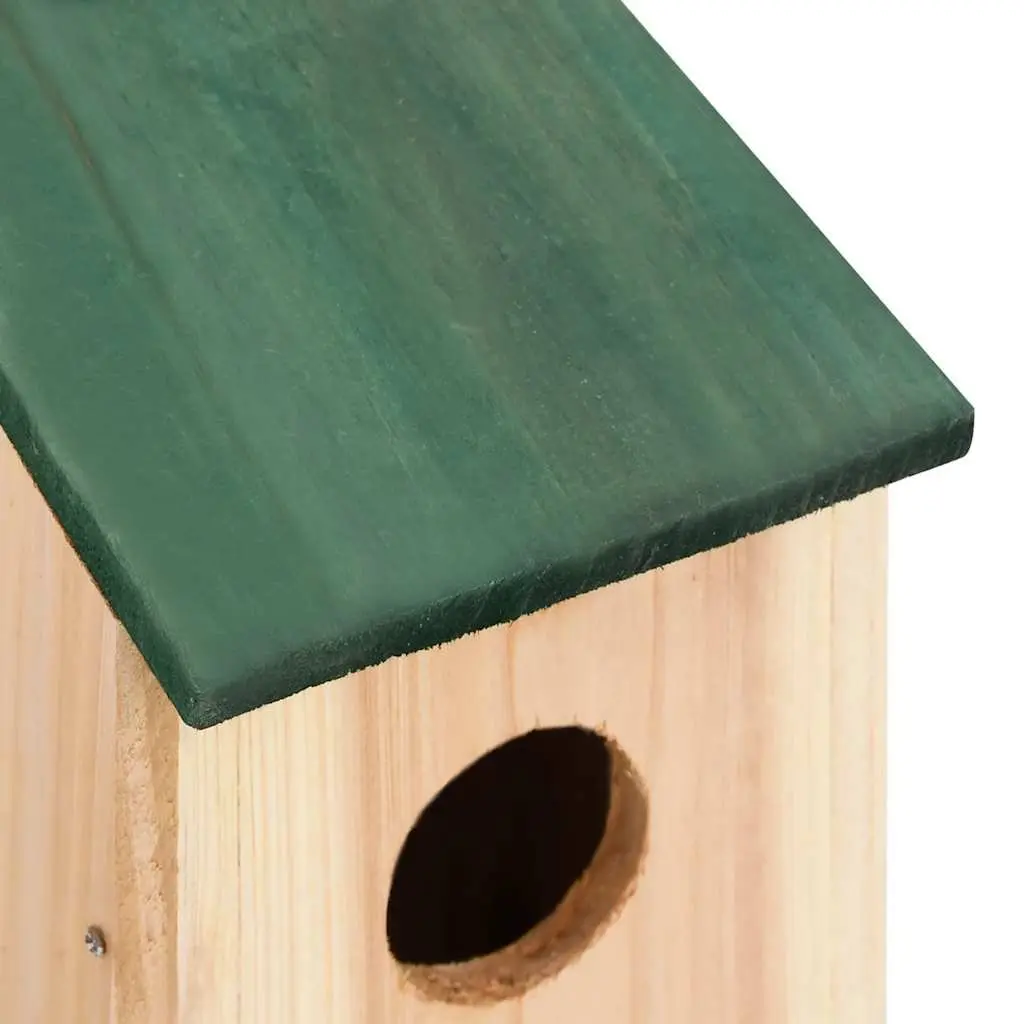 Wooden Bird House Nesting Box Garden Shelter Birdhouse Set of 4 Pieces