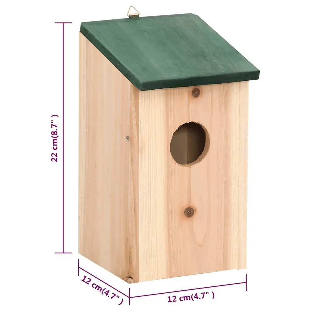 Wooden Bird House Nesting Box Garden Shelter Birdhouse Set of 4 Pieces
