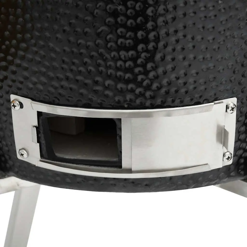 Kamado Barbecue Grill Smoker Ceramic 33cm Black Outdoor Cooking Garden BBQ