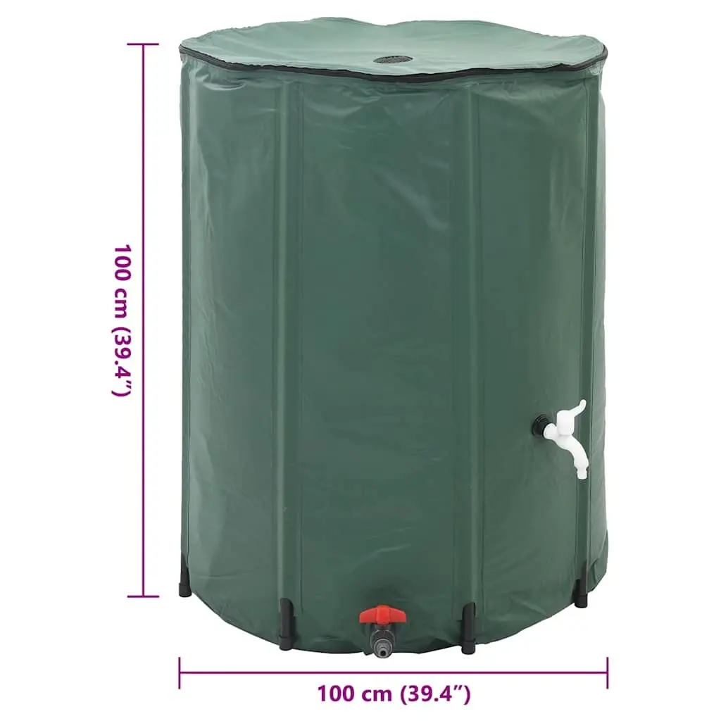Collapsible Rain Water Tank 750L Green Garden Watering Irrigation Storage