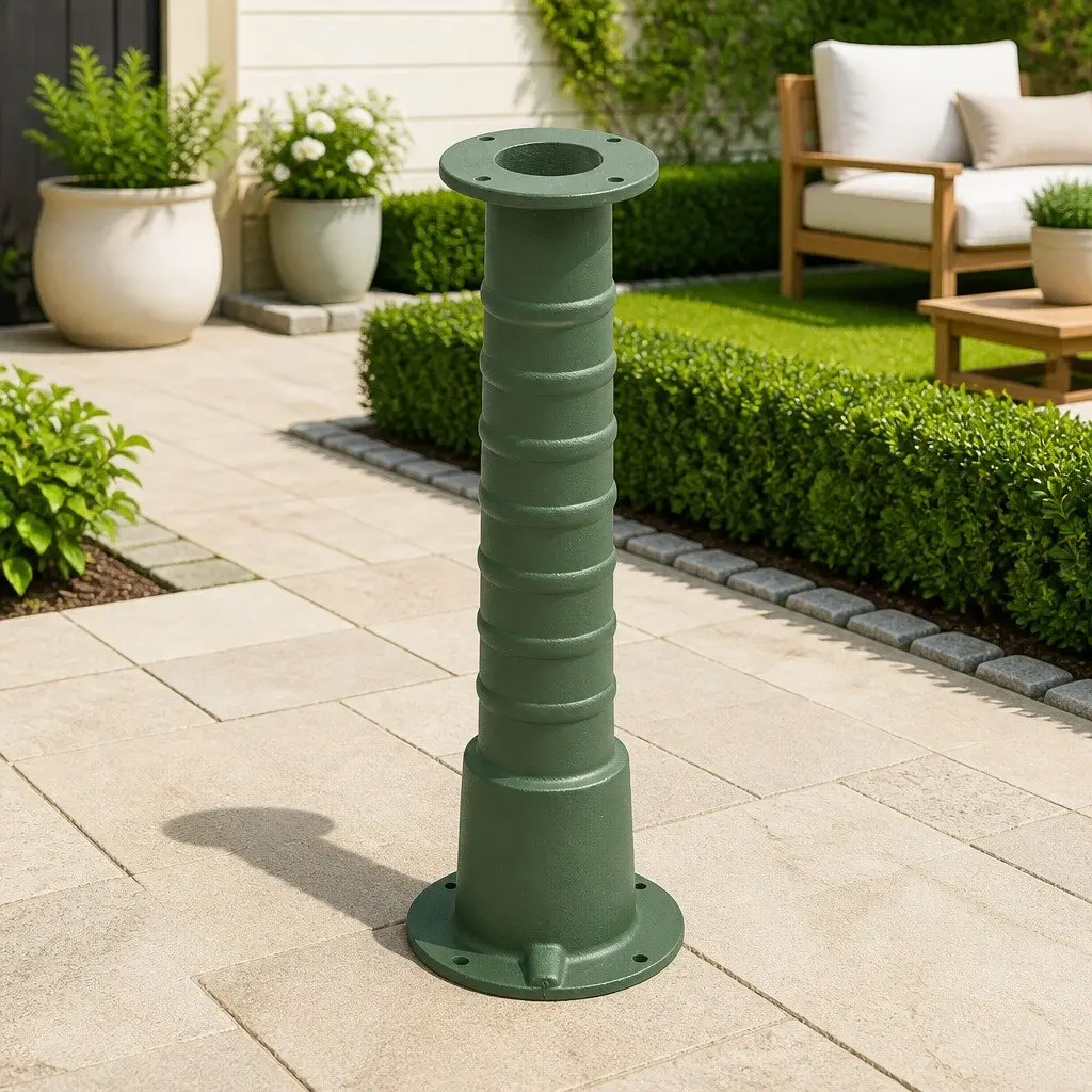 Cast Iron Stand for Garden Hand Water Pump 66cm Height Blackish Green