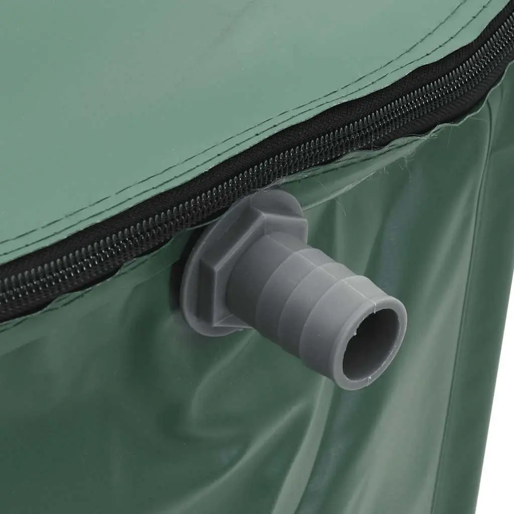 Collapsible Water Storage Tank Green 500L PVC for Rainwater Collection and Garden Irrigation