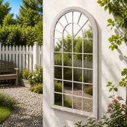 Functional Rustic Arch Garden Mirror 60x116 cm for Home Use
