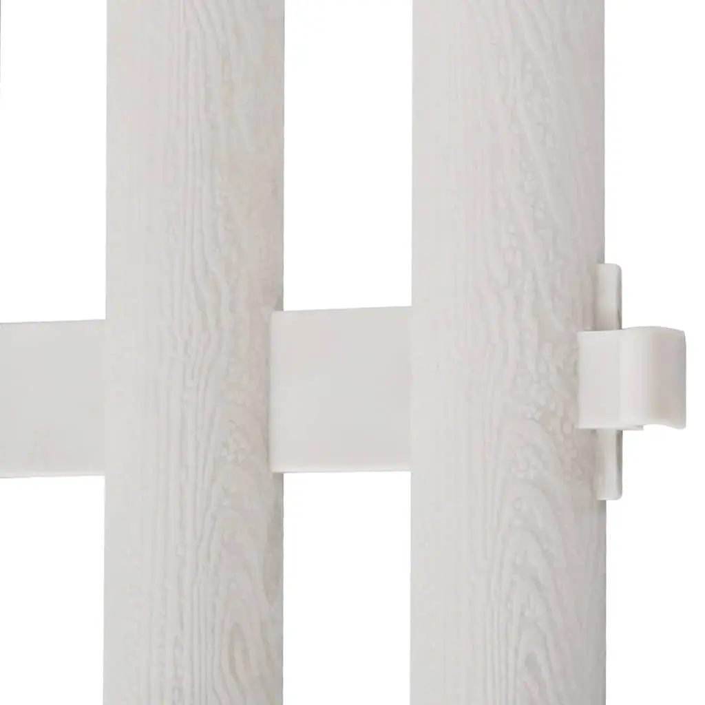 Lawn Divider Border Edging Polypropylene 10m White 17 Pieces