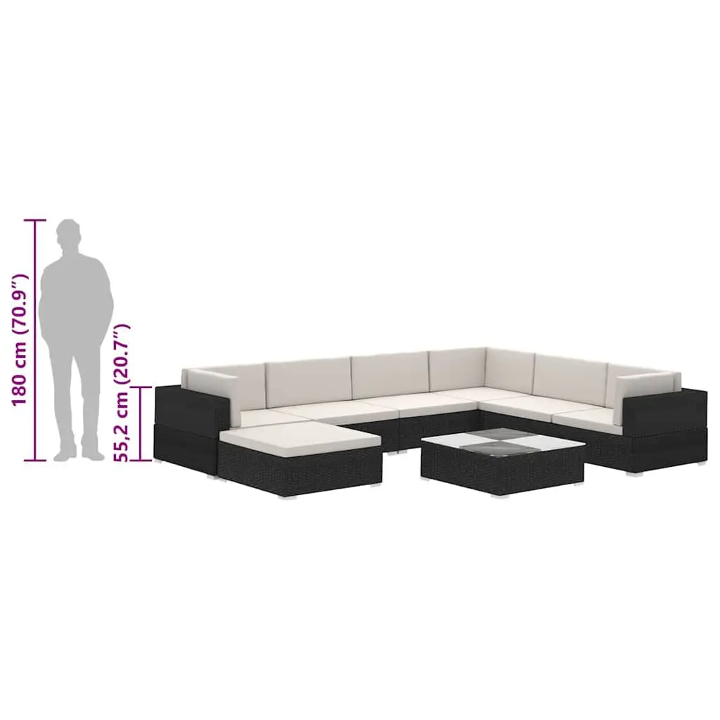 8 Piece Lounge Set for Outdoor Use