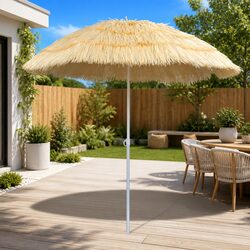 Versatile 1.8m Beach Parasol for Various Outdoor Settings