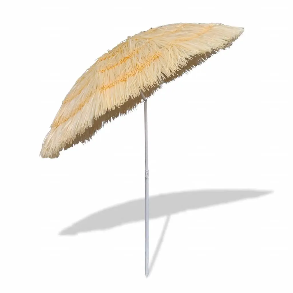 Beach Parasol Polyester 1.8m Beige Outdoor Umbrella Garden Patio Shade