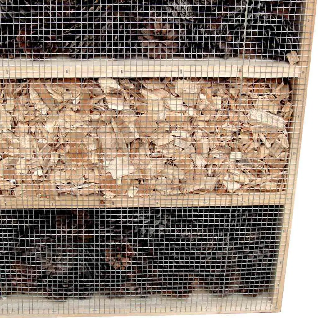 Large Insect Hotel Solid Wood 45.5x15x99cm Natural Brown Butterfly House Wildlife Shelter Garden Decor