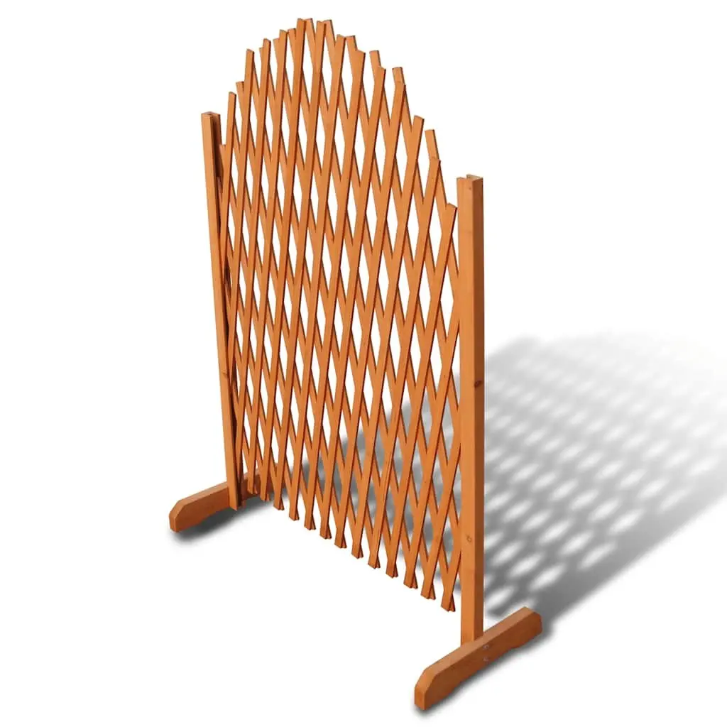 Solid Wood Expandable Garden Trellis Fence Panel 180cm Brown
