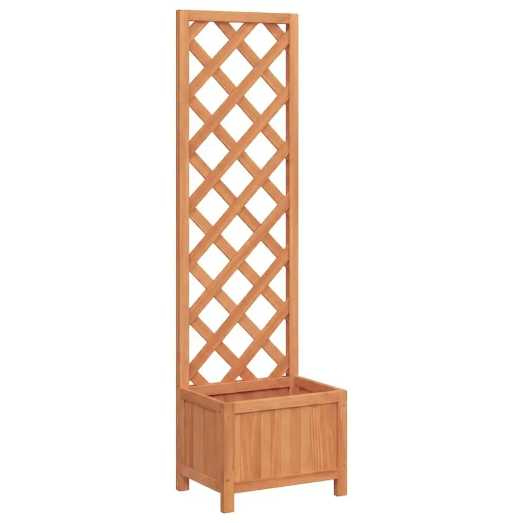 Trellis Planter 40x30x135cm Brown Wood Outdoor Garden Flower Box with Climbing