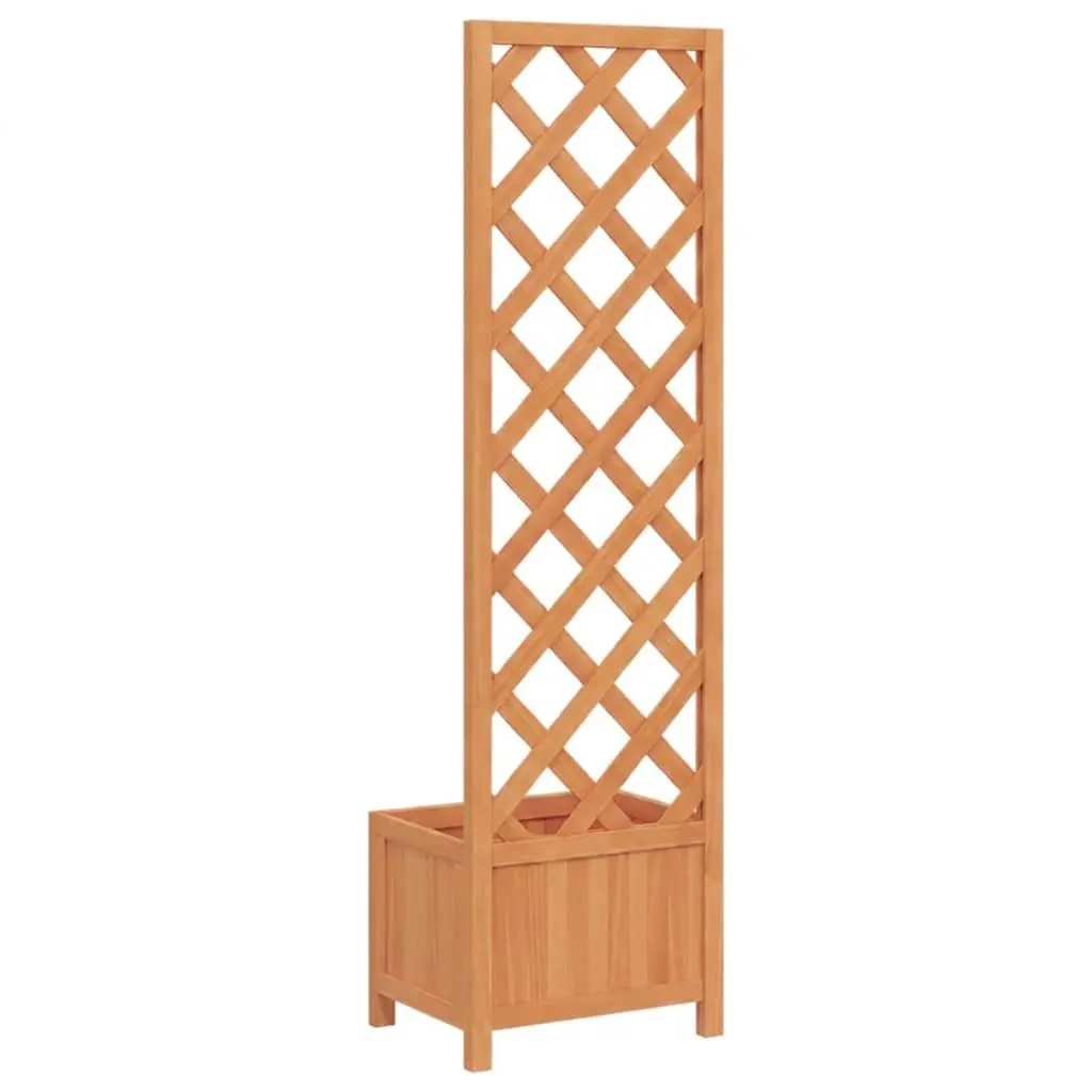 Trellis Planter 40x30x135cm Brown Wood Outdoor Garden Flower Box with Climbing