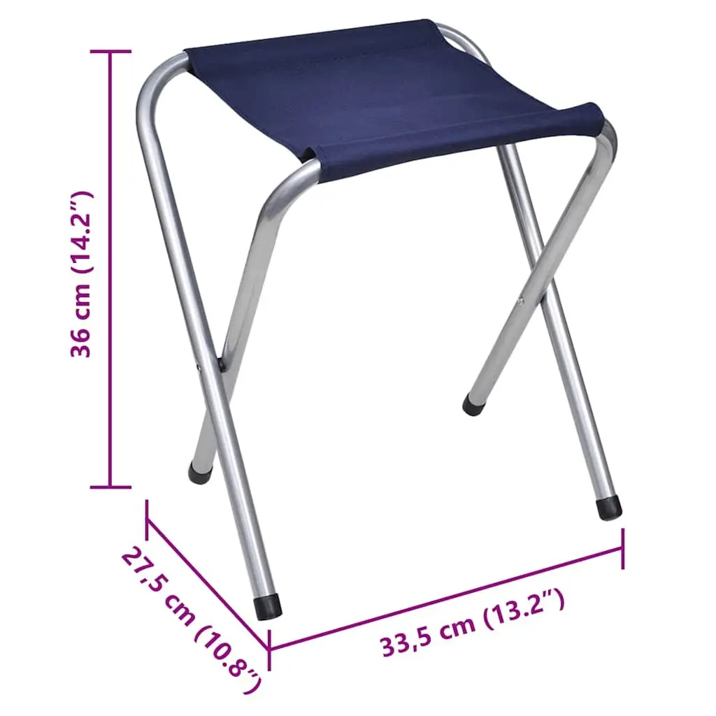 Foldable Camping Table Set Metal Frame MDF Top 120x60cm White with 4 Stools