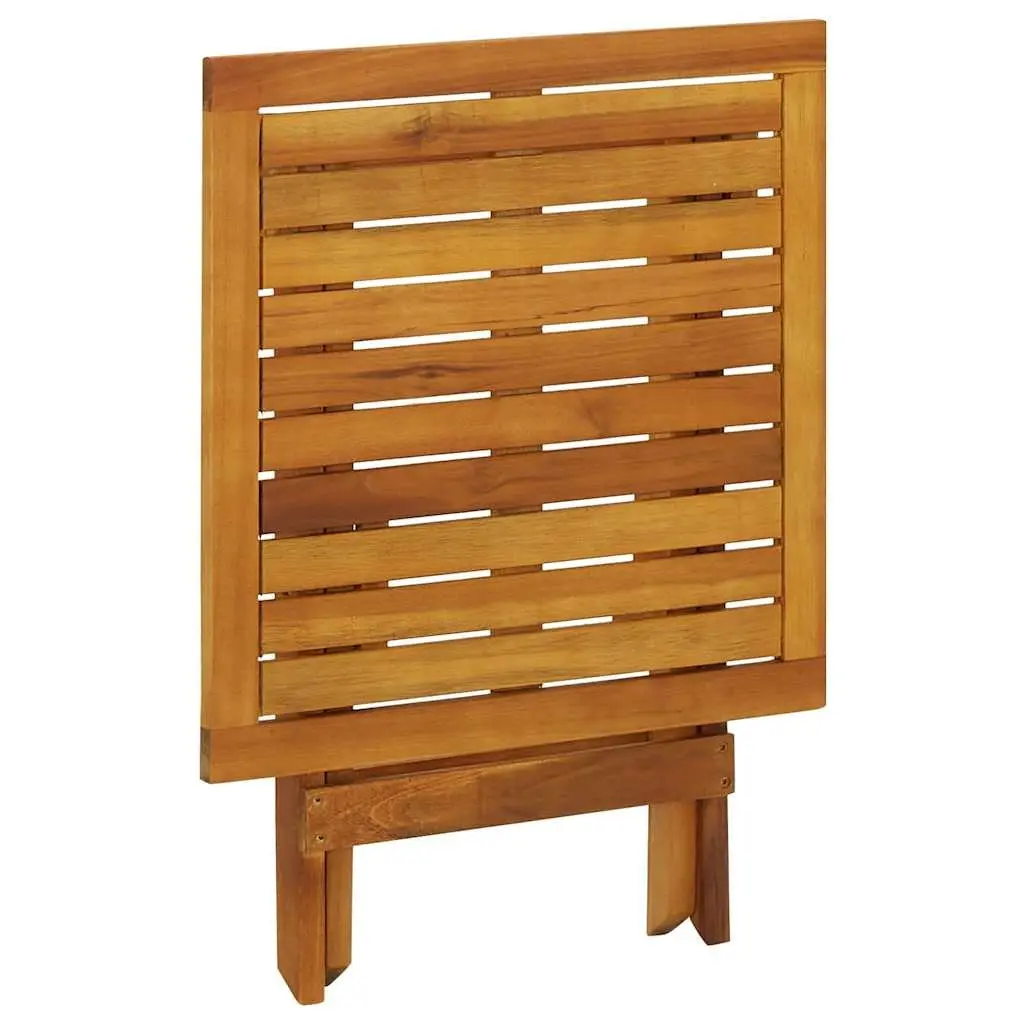 Bistro Table 46x46x47 cm Folding Wooden Coffee Side Table Indoor Outdoor Garden