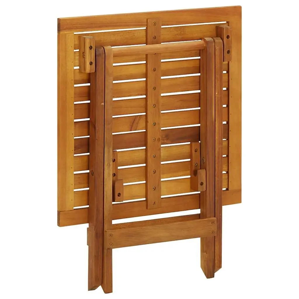 Bistro Table 46x46x47 cm Folding Wooden Coffee Side Table Indoor Outdoor Garden