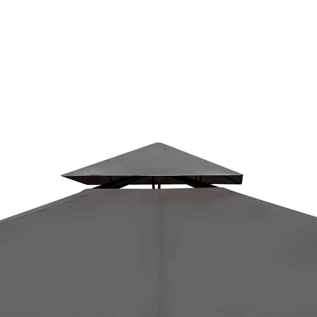 Outdoor Gazebo Poly Rattan Wicker 3x4m Sunshade Pavilion Grey Roof