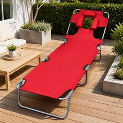 Folding Sun Lounger for Garden or Beach Use