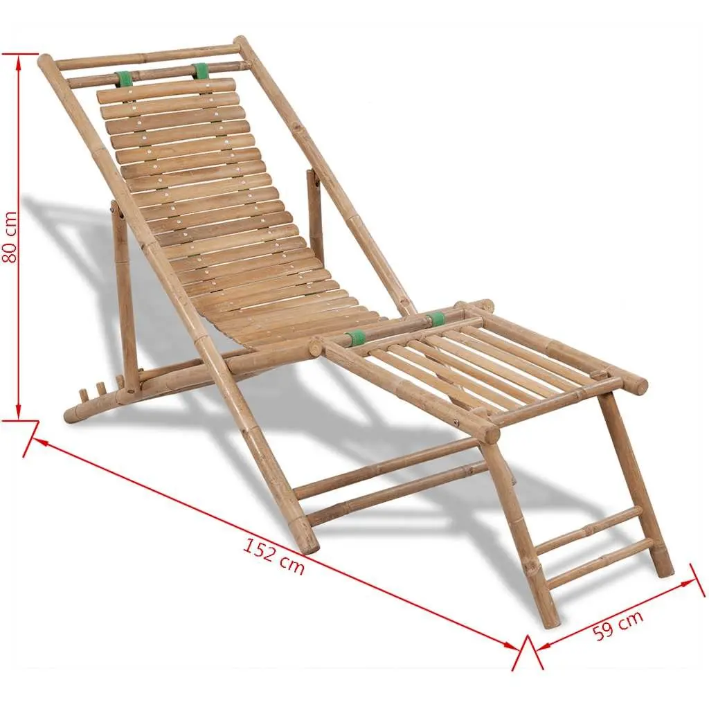 Bamboo Deck Chair for Outdoor Relaxation