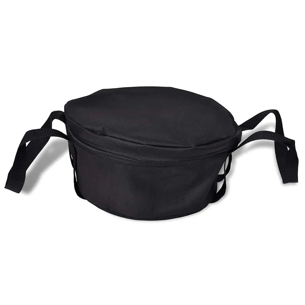 Dutch Oven Heavy-duty 4.2L Black Cookware with Lid Lifter Stand Carrying Bag