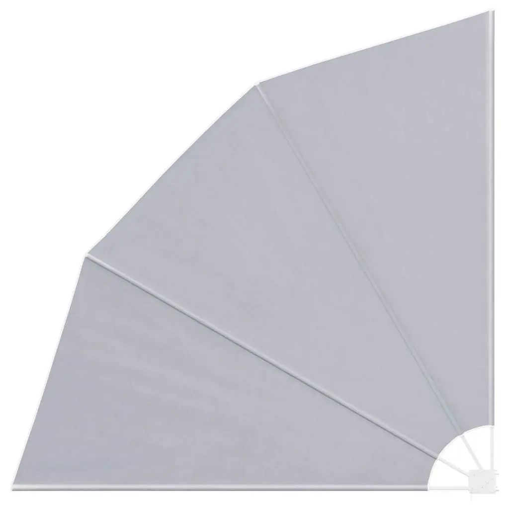 Collapsible Awning Grey 210x210cm Outdoor Shade Polyester Windblocker for Terrace and Balcony
