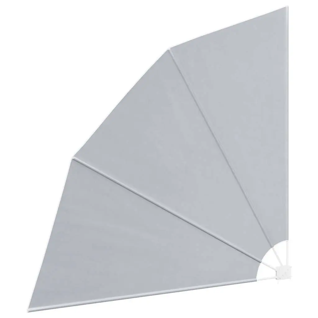 Collapsible Awning Grey 210x210cm Outdoor Shade Polyester Windblocker for Terrace and Balcony