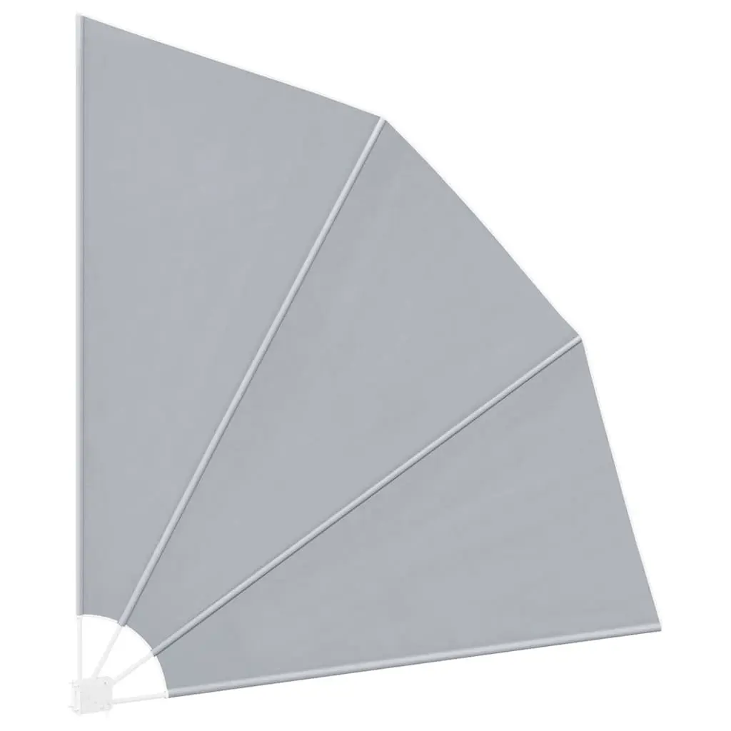 Collapsible Awning Grey 210x210cm Outdoor Shade Polyester Windblocker for Terrace and Balcony
