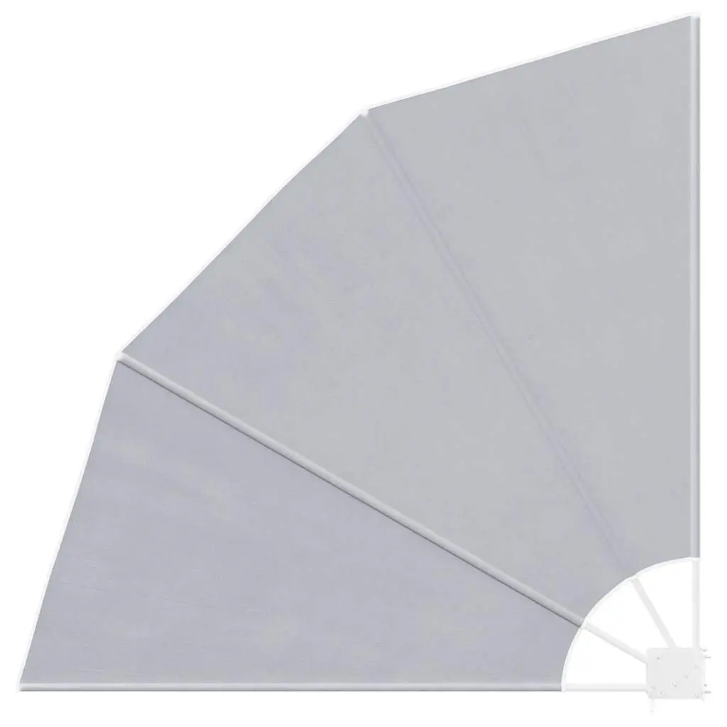 Collapsible Side Awning Powder-coated Steel 140 x 140 cm Grey