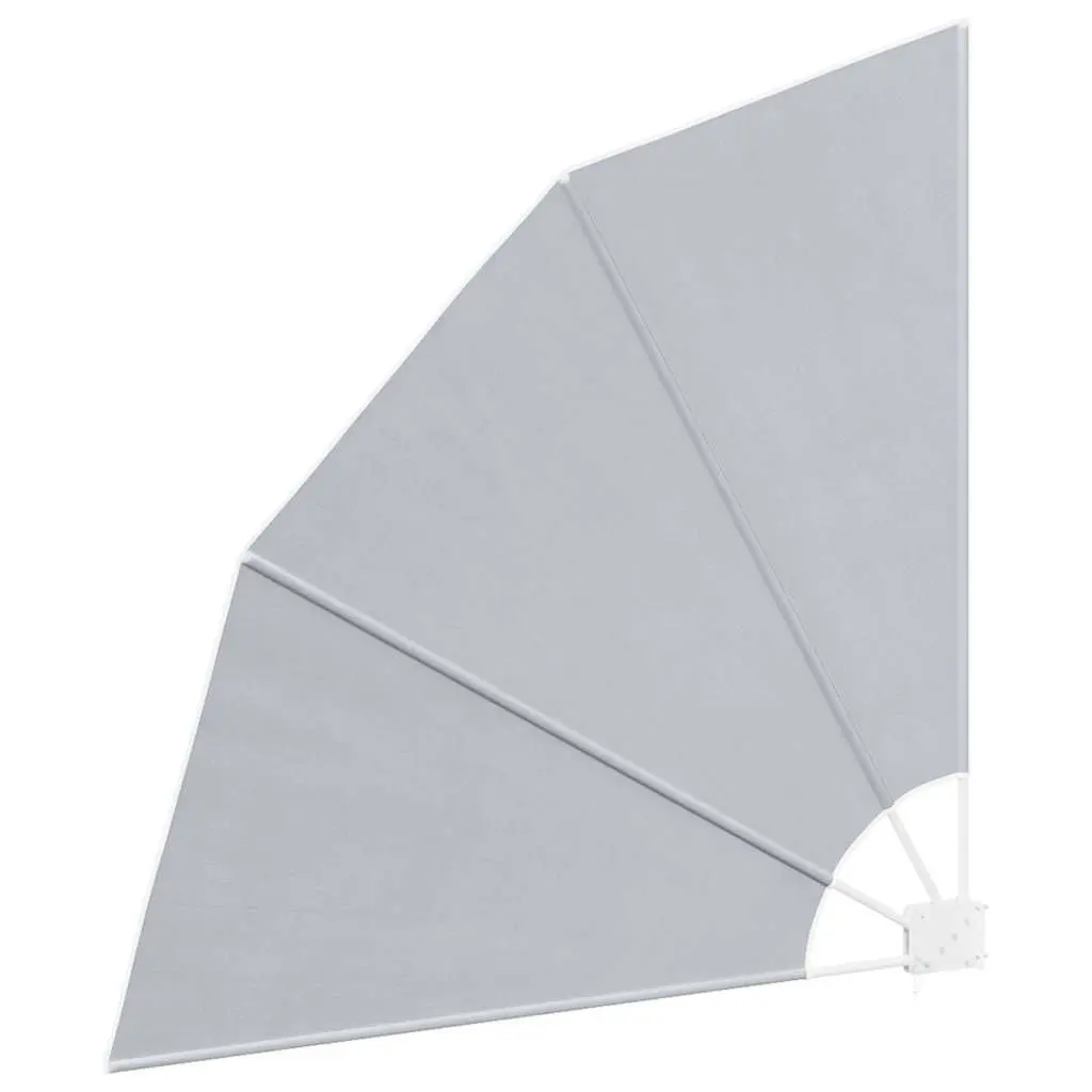 Collapsible Side Awning Powder-coated Steel 140 x 140 cm Grey