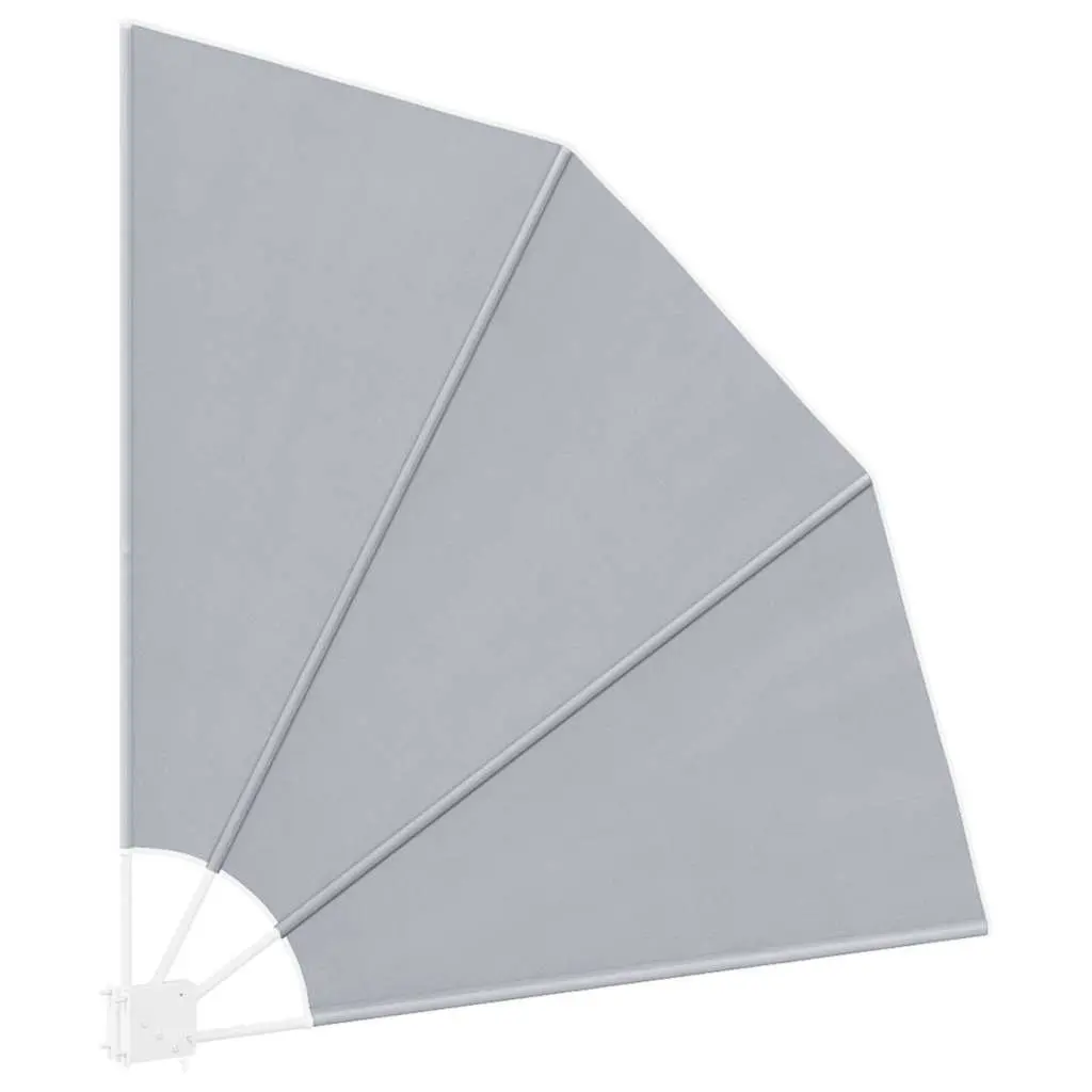 Collapsible Side Awning Powder-coated Steel 140 x 140 cm Grey