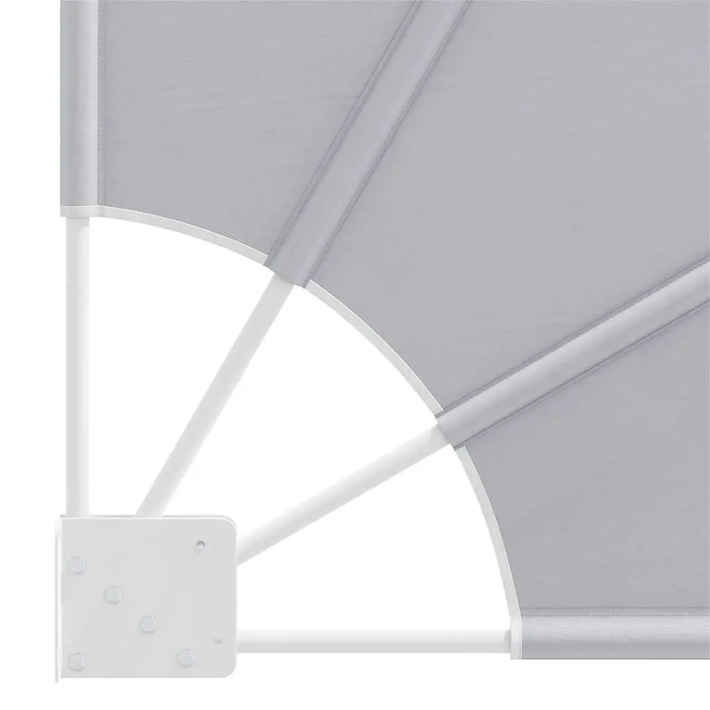 Collapsible Side Awning Powder-coated Steel 140 x 140 cm Grey